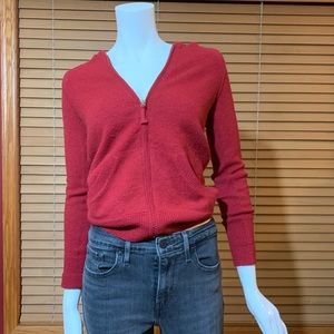 2/$20 Red Gap Knit Zip-Up Sweater